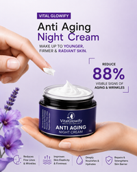 Retinol Night Cream – For Anti-Aging, Wrinkles and Smooth-Looking Skin